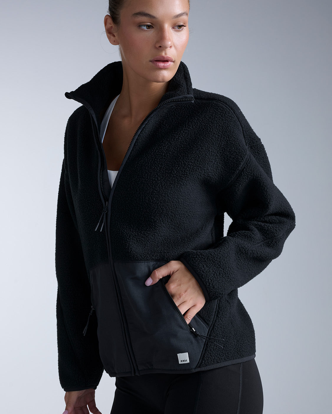 2xu-ignition-sherpa-zip-fleecejacke-black-black image 8