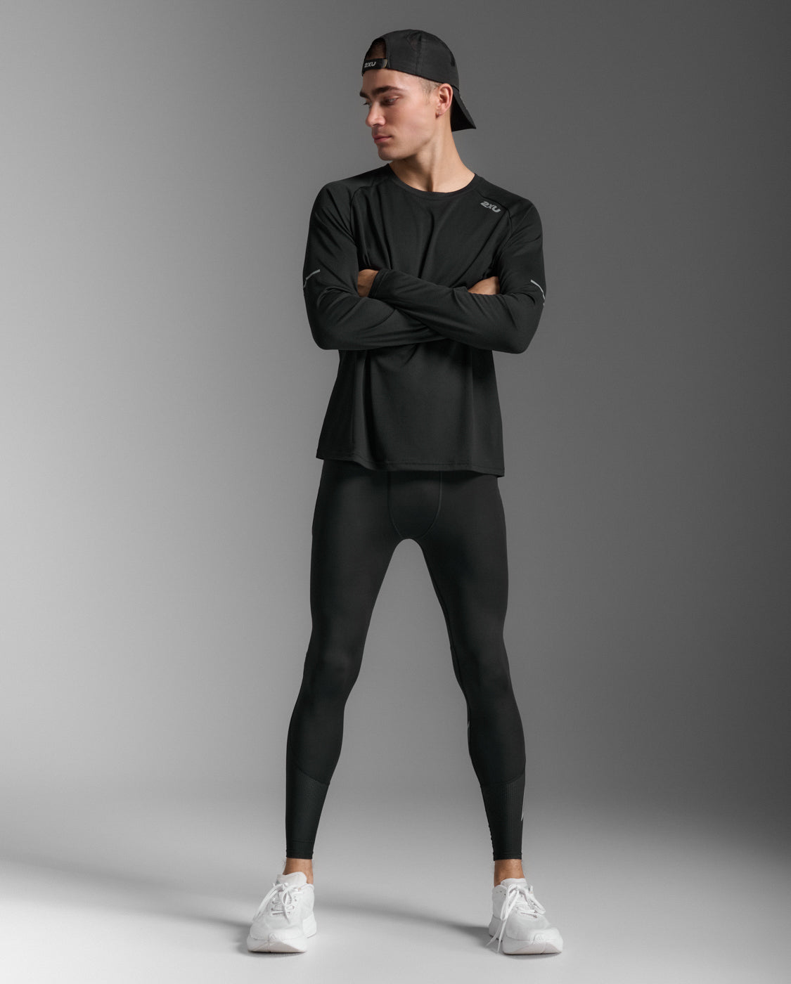 2xu-aero-mesh-compression-tights-black-herren-kompression image 2