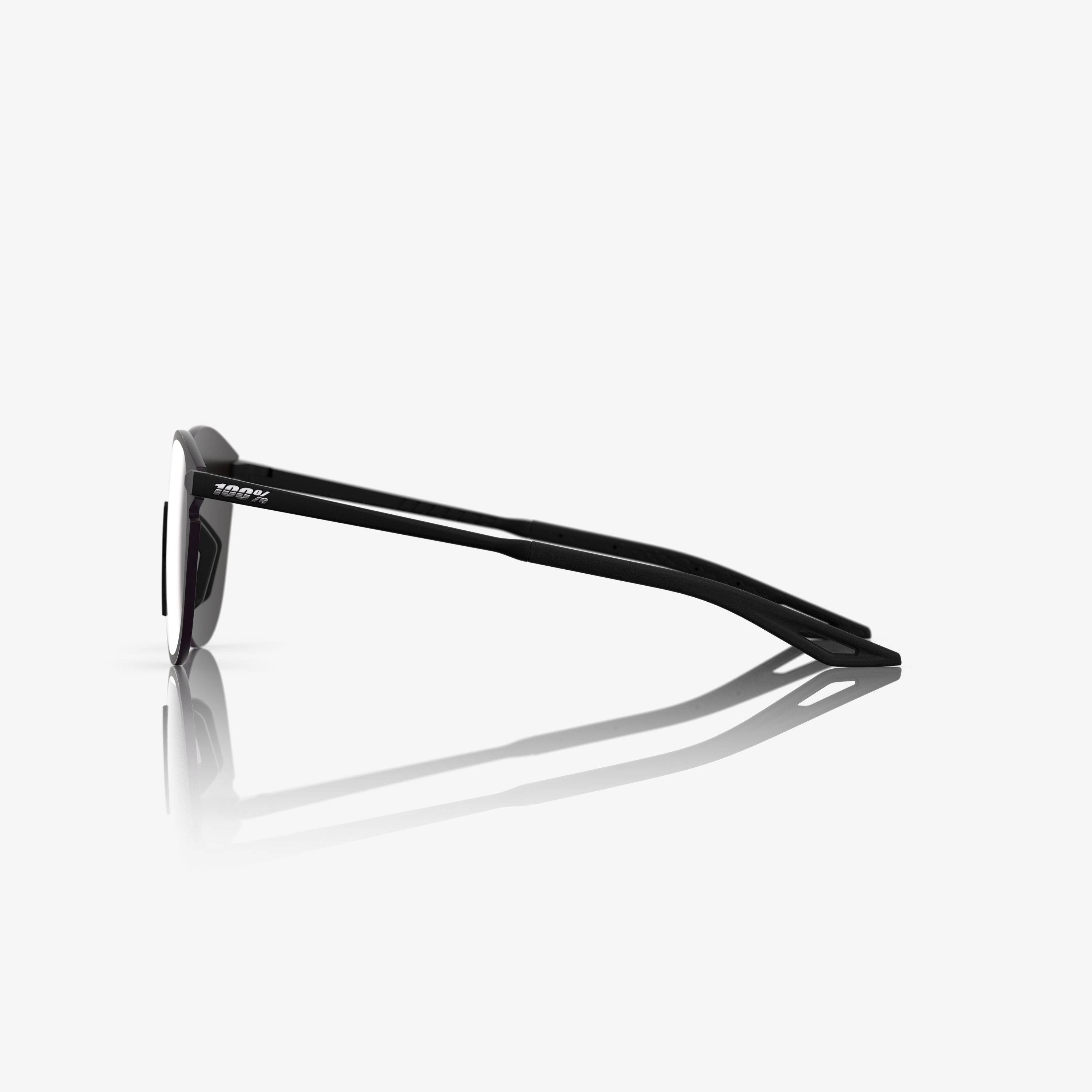 100percent-legere-round-sonnenbrille-matte-black-silver-mirror image 3