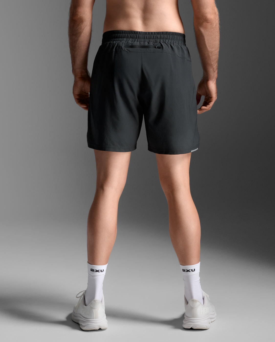 2xu-aero-7-inch-shorts-herren-black-silver-ohne-innenslip image 3