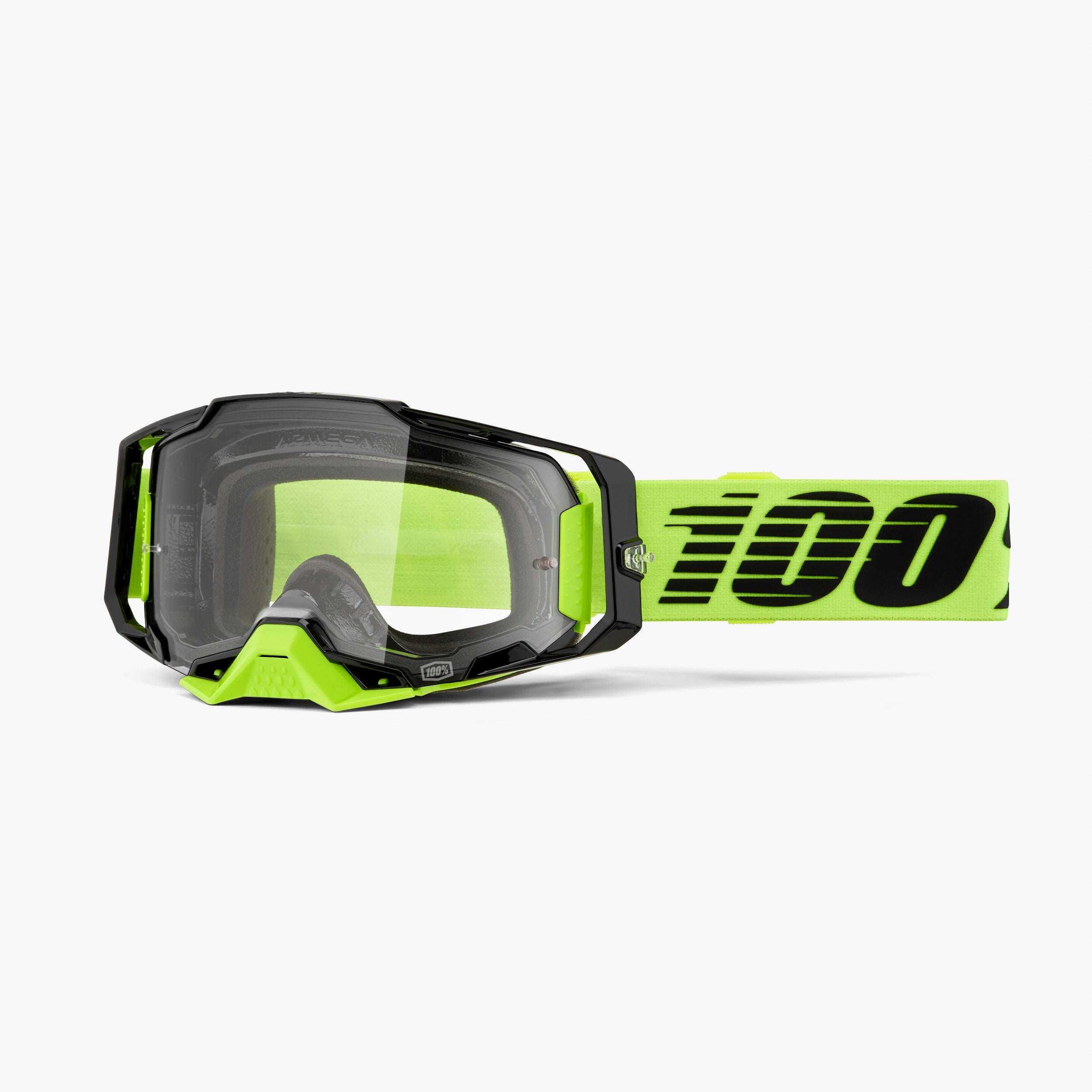 100-armega-goggle-neongelb-moto-brille-clear image 2
