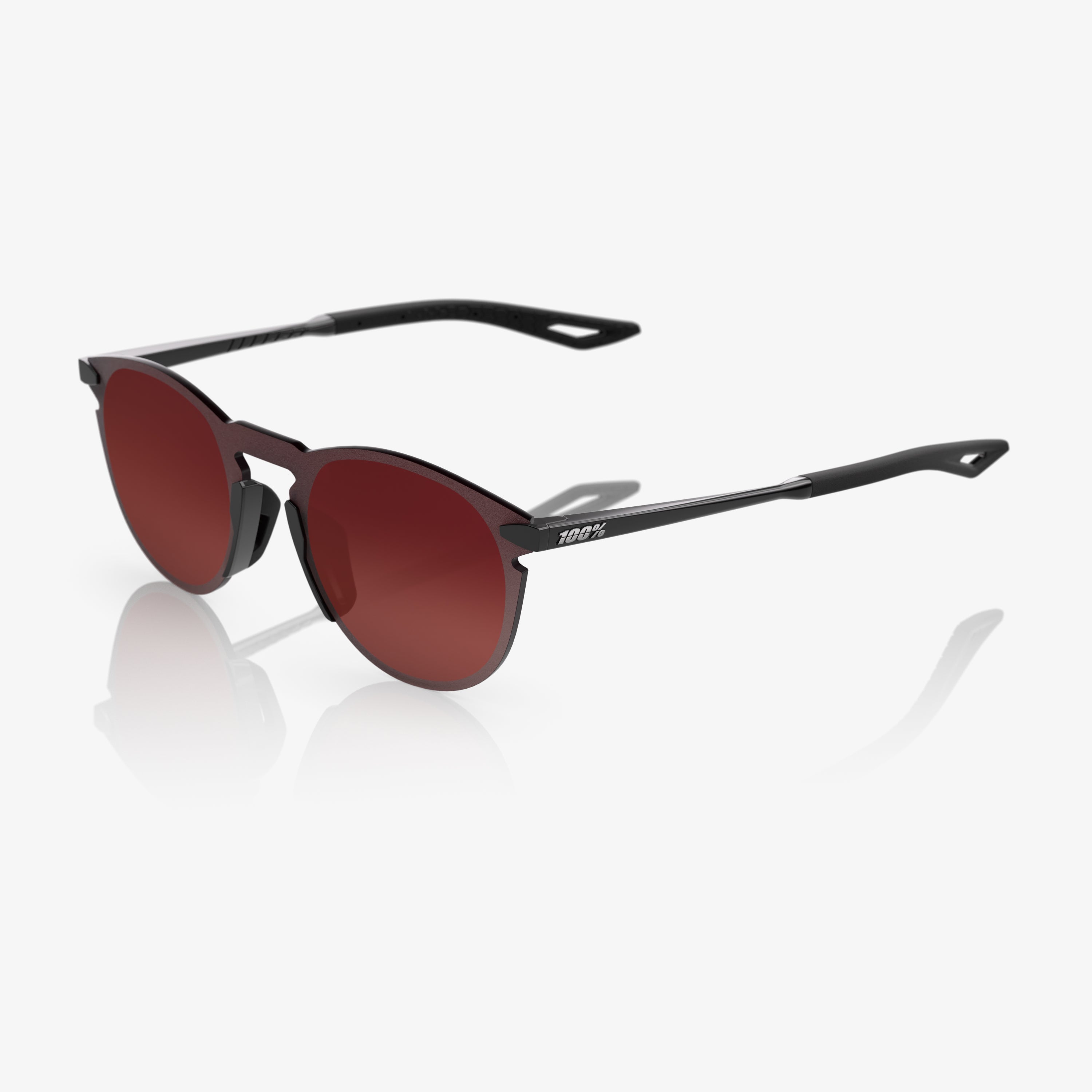 100-legere-round-sonnenbrille-polished-black-brown-red-gradient image 1
