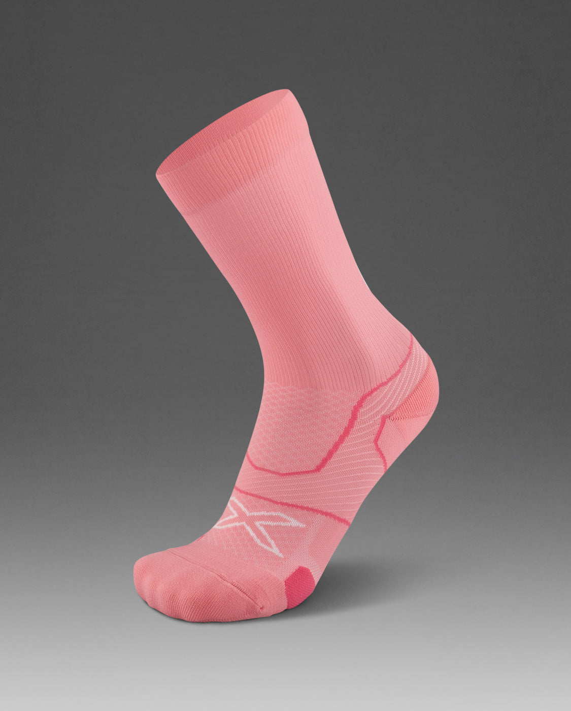 2xu-vectr-cushion-crew-socks-kompressionssocken-pink-glow image 1