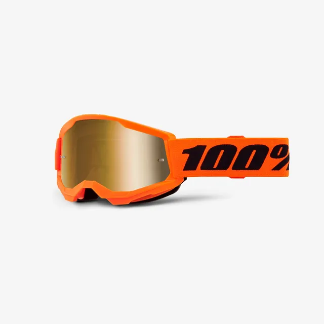 100percent-strata-2-junior-goggle-neon-orange-clear image 1