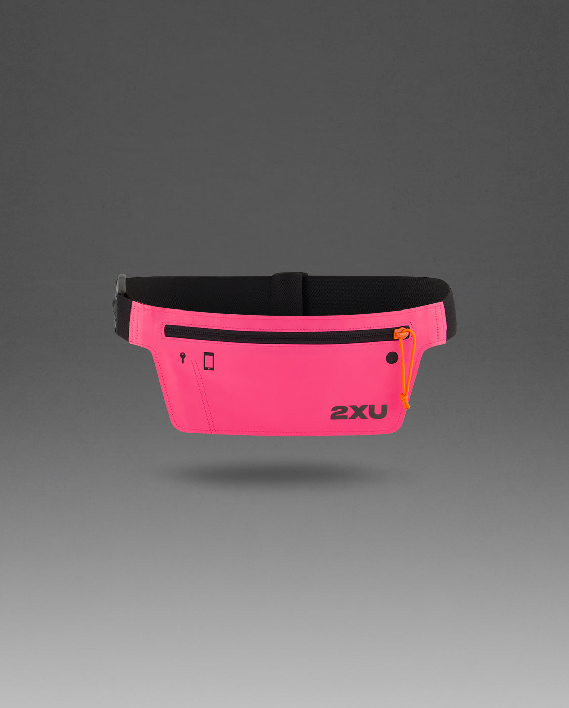 2xu-swim-race-slim-run-belt-unisex-fuchsia-black-reflective-handy image 4