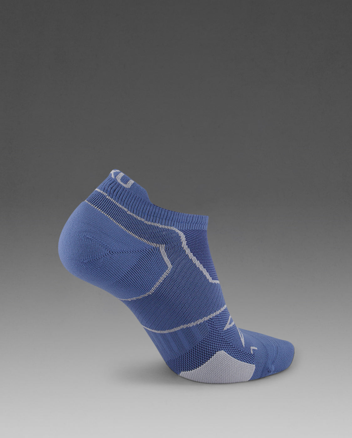 2xu-vectr-cushion-no-show-socken-blue-steel-grey-polster image 3